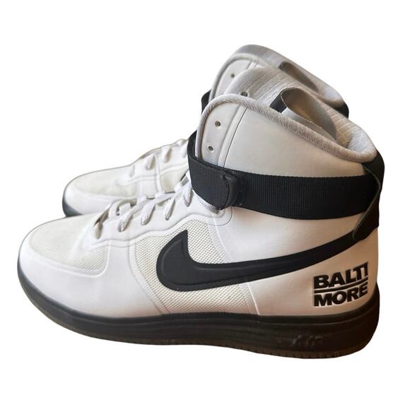 NIKE LUNAR FORCE 1 HYP HI CITY QS 'BALTIMORE'
White & Black Size 10 - Picture 3 of 12